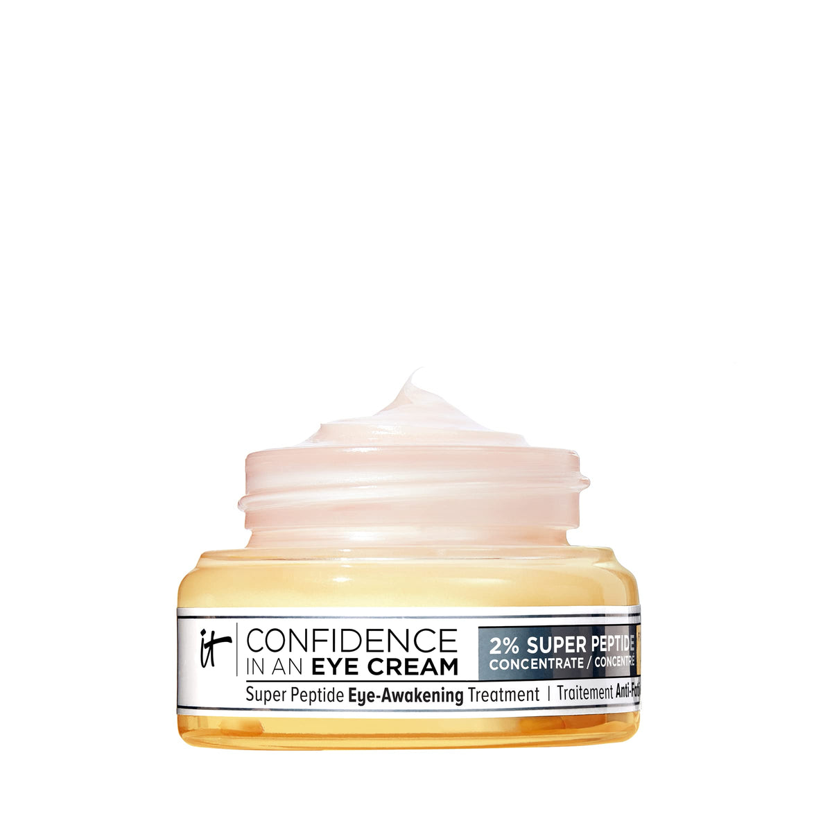 IT Cosmetics eye cream jar front view showing clean packaging and benefit