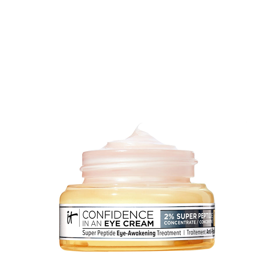 IT Cosmetics eye cream jar front view showing clean packaging and benefit