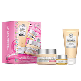 IT Cosmetics holiday set front packaging showing all three products and gifting appeal