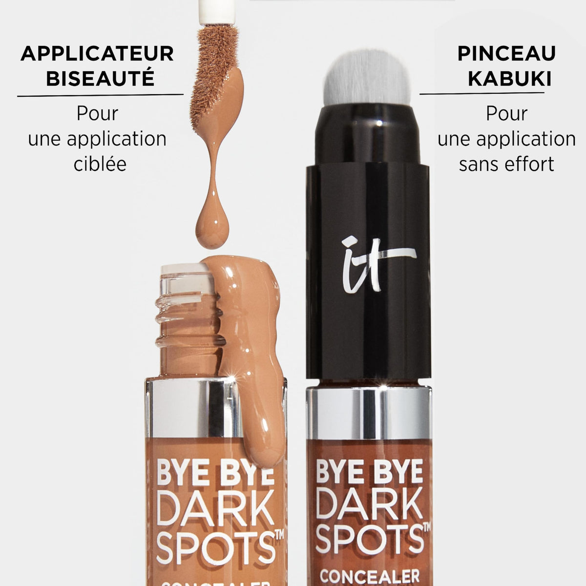 IT Cosmetics open cap revealing serum-cream consistency that brightens and hydrates