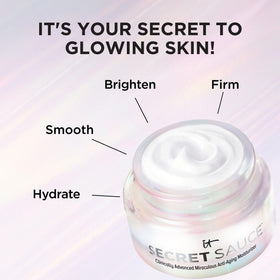 IT Cosmetics ingredient list close-up showing adenosine and Drops of Light benefits