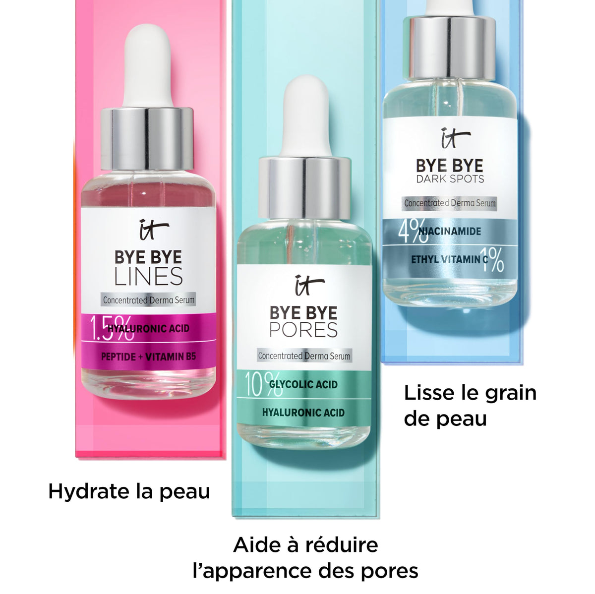 IT Cosmetics next to ruler showing 1 fl oz size and travel-friendly benefit