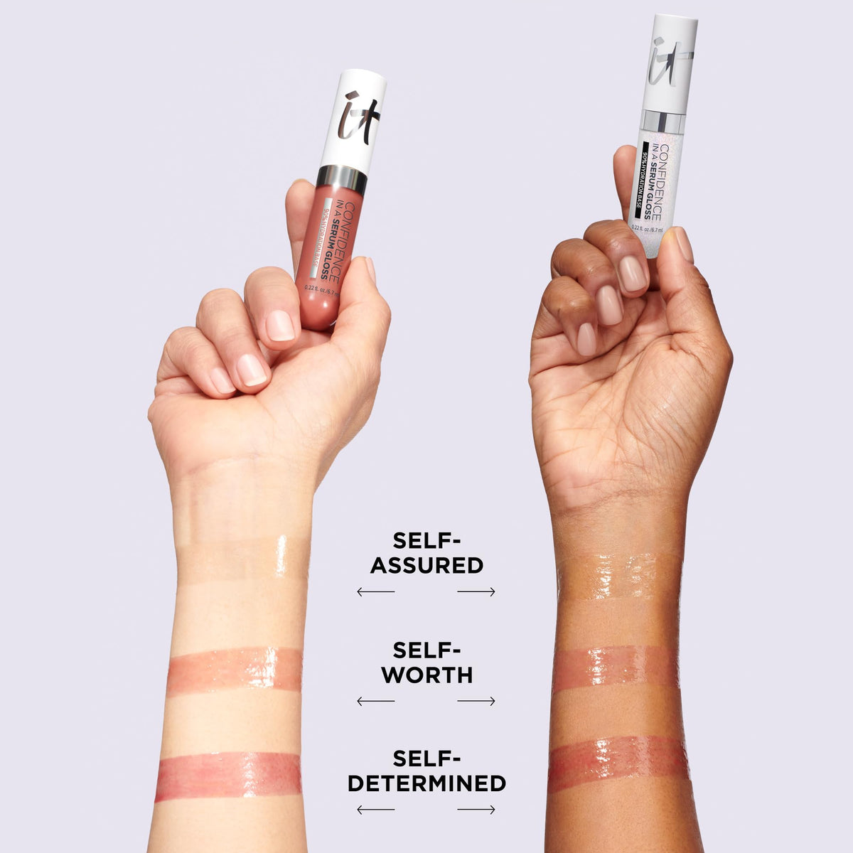 IT Cosmetics beside coin for size comparison showing compact travel-friendly benefit