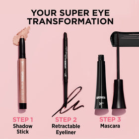 IT Cosmetics eyeliner sitting in a makeup bag demonstrating portability and everyday use