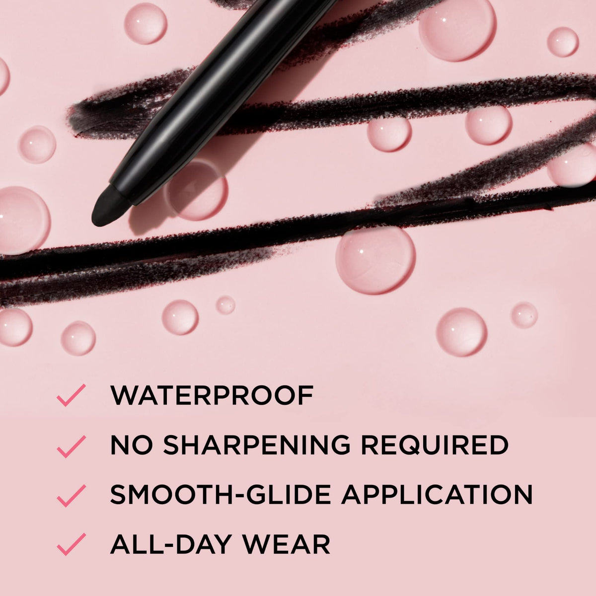 IT Cosmetics close-up of eyeliner tip highlighting smooth glide and precise application