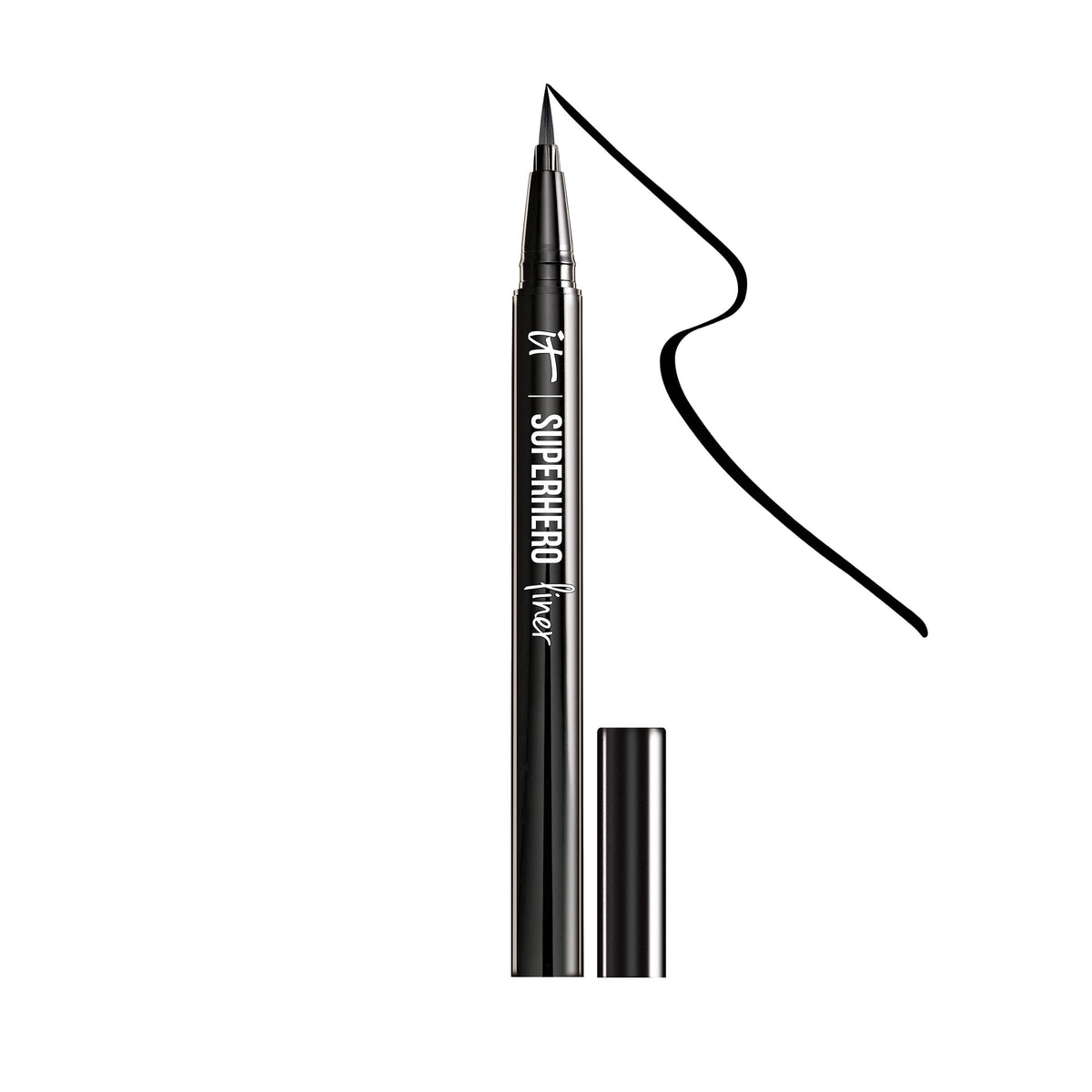 IT Cosmetics eyeliner front packaging showing pen and cap for travel-ready convenience