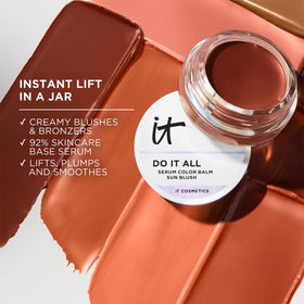 IT Cosmetics swatch stroke of Sun Warmth showing blendable color payoff