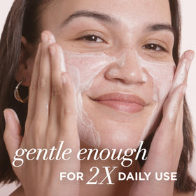 IT Cosmetics serum-to-foam texture demonstrating gentle cleansing