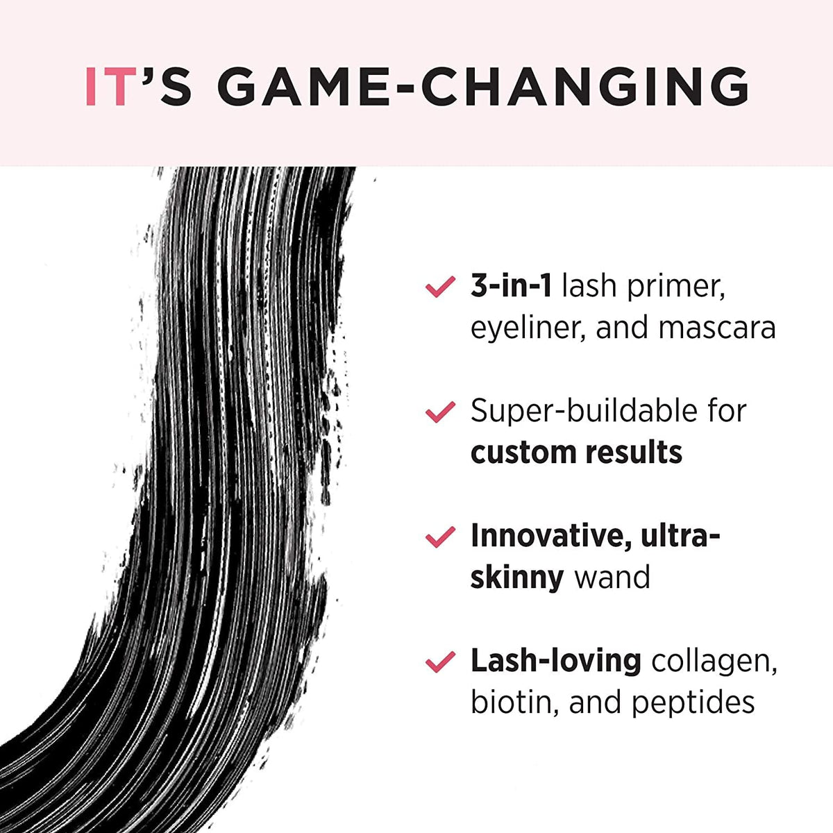 IT Cosmetics product applied on model lashes for natural tightline definition