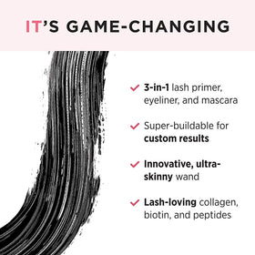 IT Cosmetics product applied on model lashes for natural tightline definition