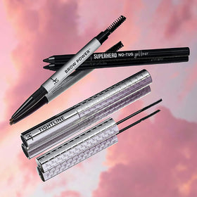 IT Cosmetics tube next to travel items showing compact size and convenience