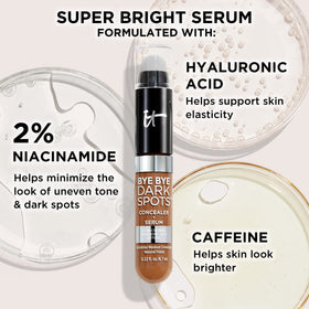 IT Cosmetics top-view drop of serum texture highlighting hydrating formula