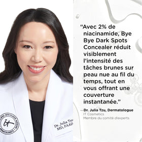 IT Cosmetics travel lifestyle image demonstrating quick touch-up and confidence boost