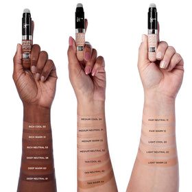 IT Cosmetics before-and-after spot conceal showing visible coverage improvement