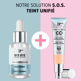 IT Cosmetics illustrative before and after example showing improved clarity