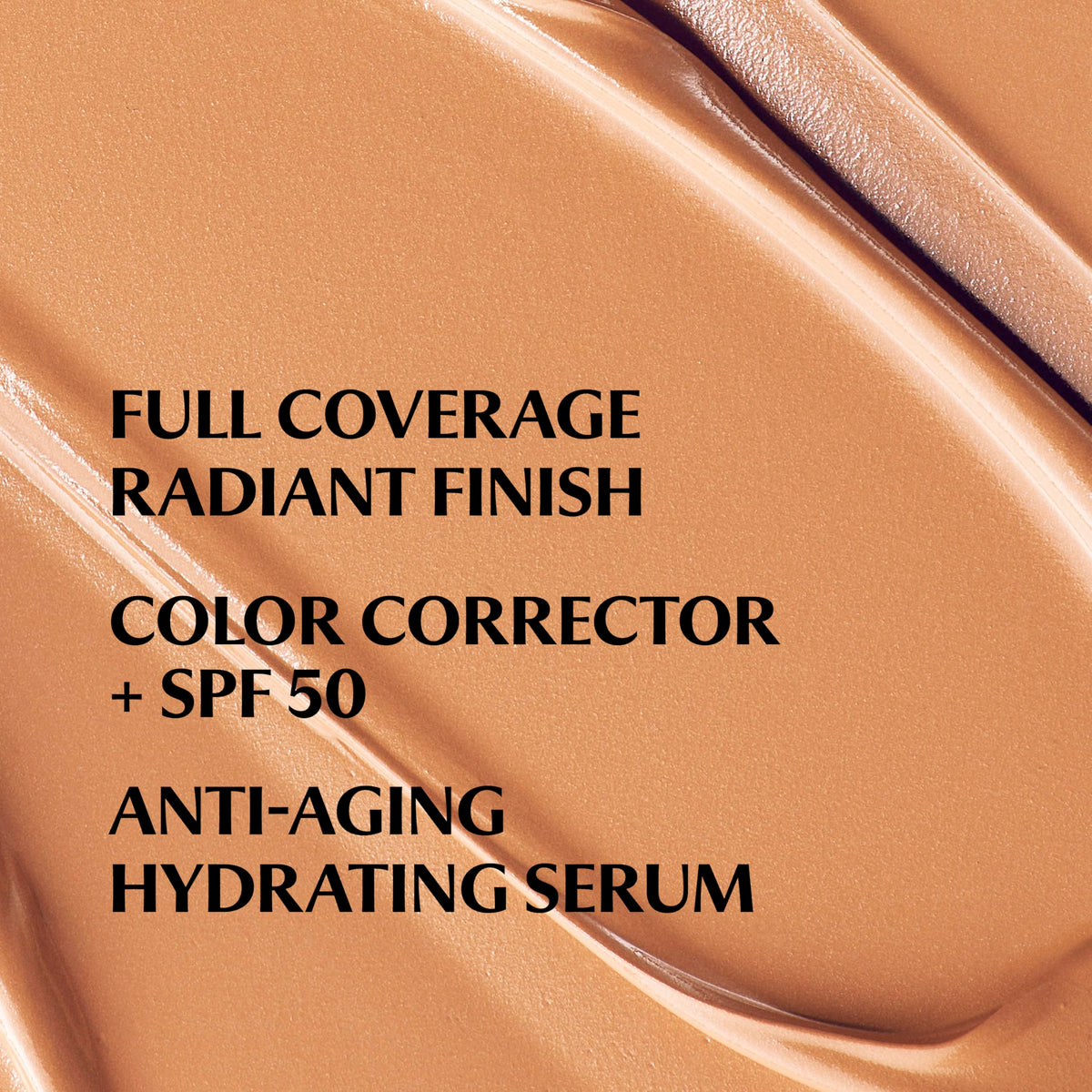 IT Cosmetics texture swatch on skin highlighting hydrating finish and smooth coverage