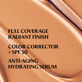 IT Cosmetics texture swatch on skin highlighting hydrating finish and smooth coverage