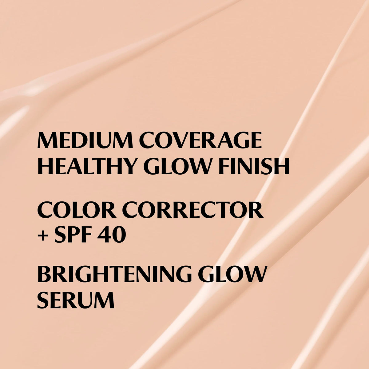 IT Cosmetics close-up texture swirl highlighting lightweight, dewy skin finish