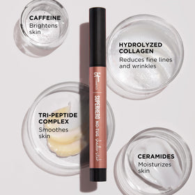 IT Cosmetics Fearless Umber texture close-up showing smooth cream finish and no-tug glide benefit