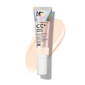 IT Cosmetics front packaging showing CC+ Nude Glow bottle and shade