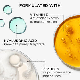 IT Cosmetics Sun Blossom ingredients label highlighting hyaluronic acid and peptides benefits