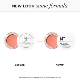 IT Cosmetics Sun Blossom in a makeup bag lifestyle scene showing everyday versatility benefit
