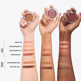 IT Cosmetics Sunlit worn outdoors on face showing sun-kissed glow benefit