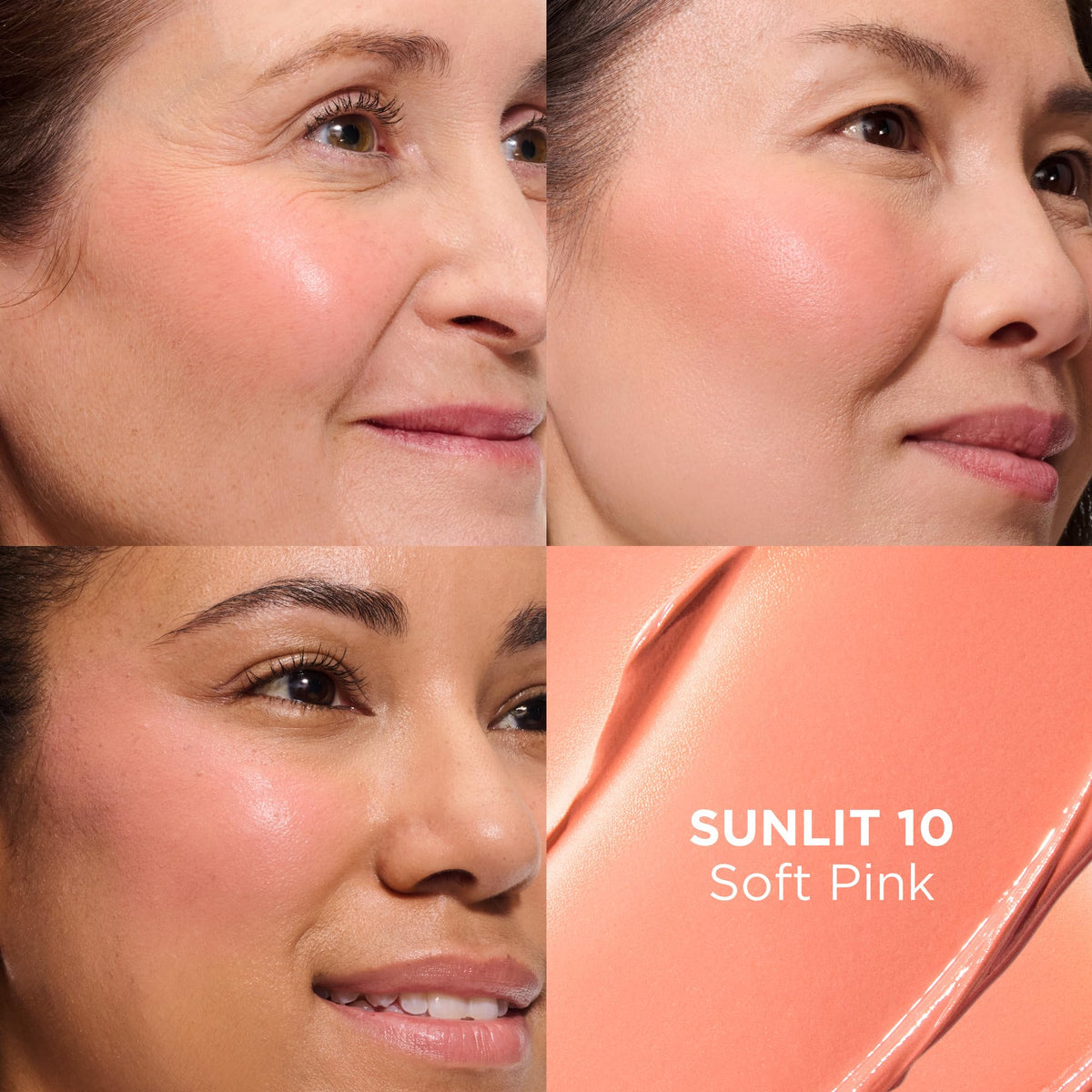 IT Cosmetics Sunlit creamy texture close-up illustrating blendable, hydrating finish