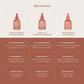 ITK serum texture glistening on skin highlighting smooth absorption benefit