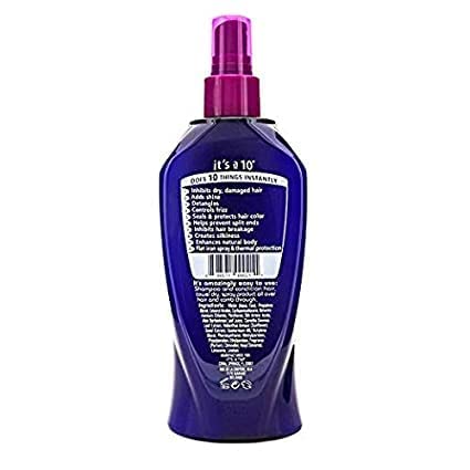 It's a 10 back label listing ingredients and directions for confident use