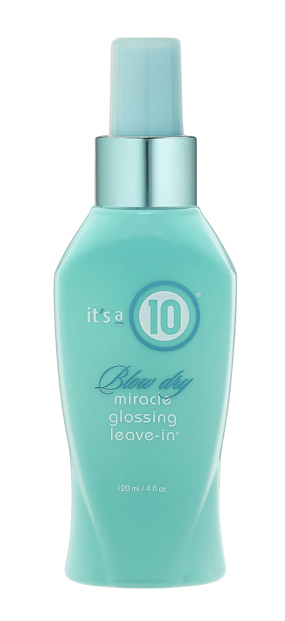 It's a 10 bottle front packaging showing glossy finish and easier blow-dry benefit