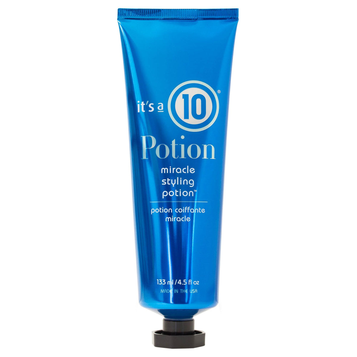 It's A 10 front packaging showing 4.5 oz bottle and convenience benefit