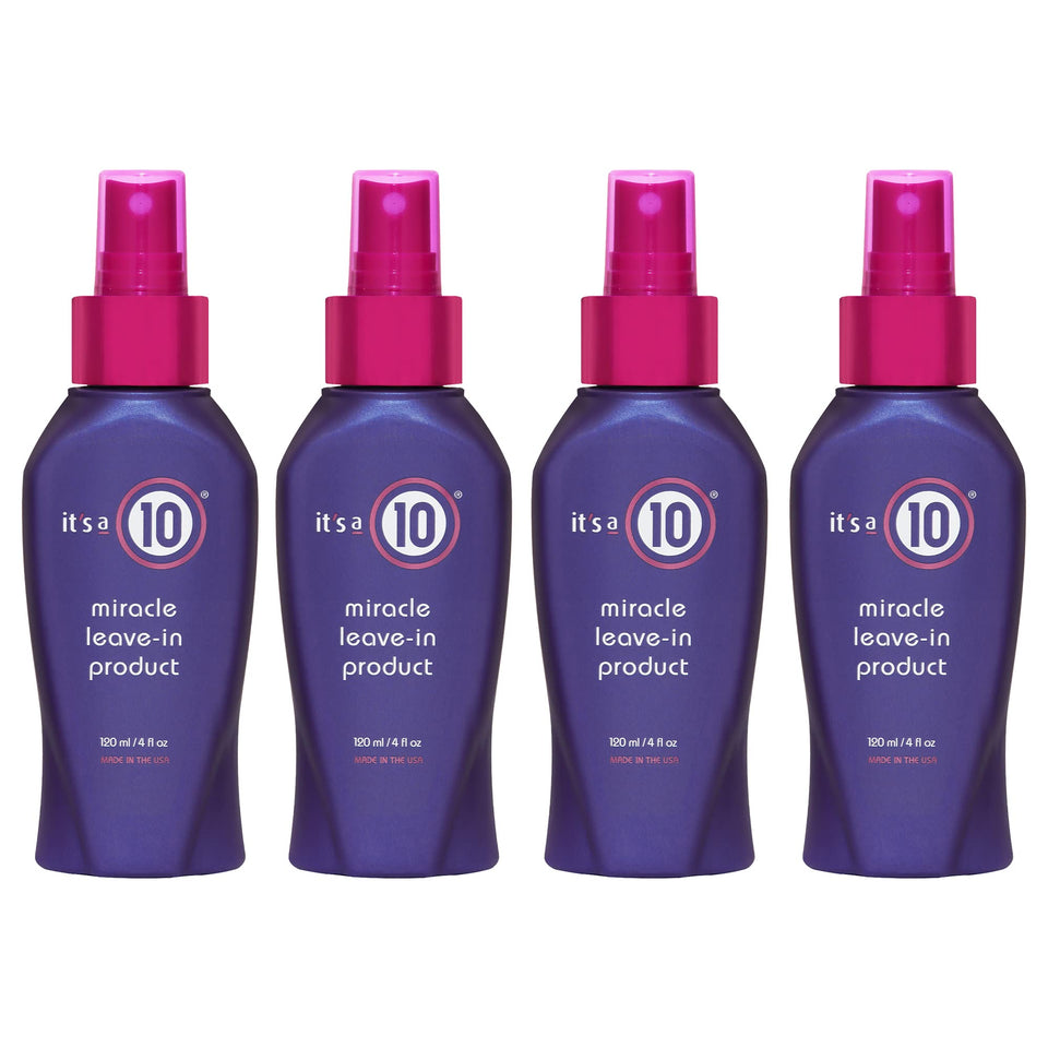 It's a 10 front packaging showing four 4 oz bottles and clear labeling for convenience