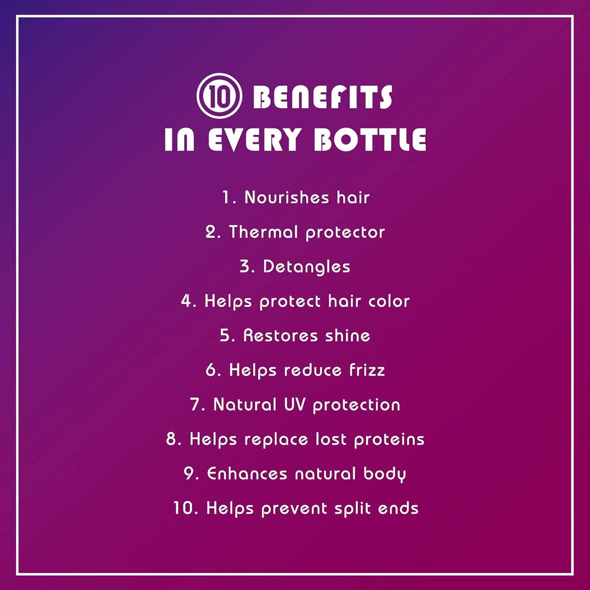 It's A 10 bottle held in hand demonstrating travel-friendly size