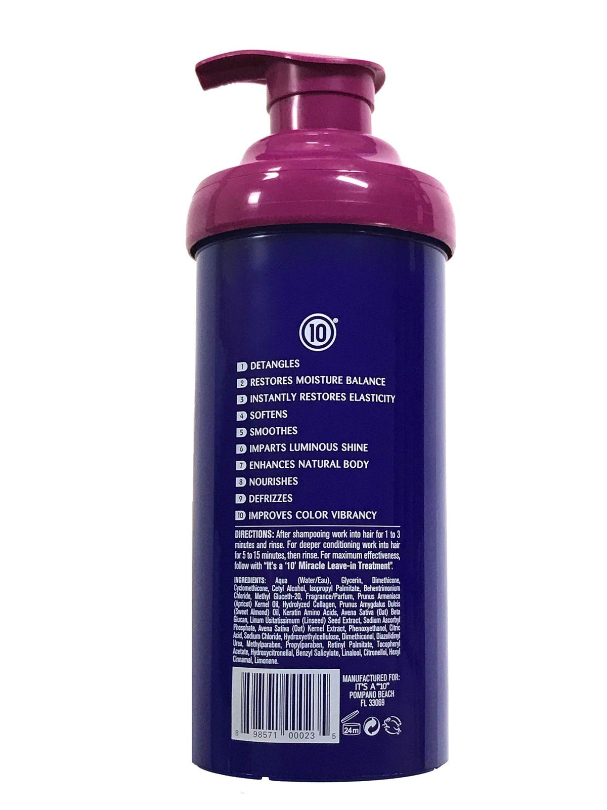It's a 10 mask spread through damp hair demonstrating moisturized, smoother strands