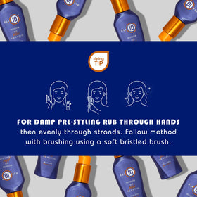 It's a 10 applying oil to hair for frizz control and shine