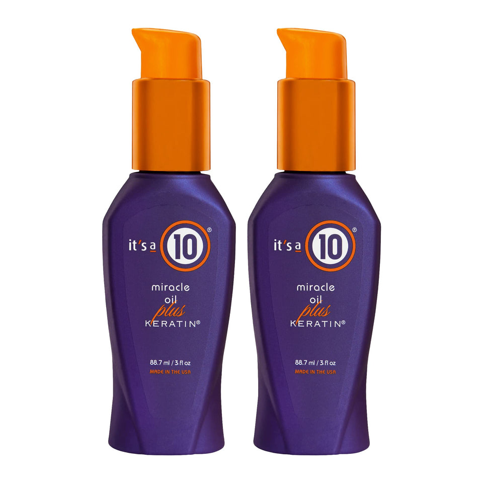 It's a 10 front packaging showing two bottles and benefits