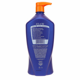 It's A 10 shampoo in use on wet hair demonstrating gentle lather and hydration