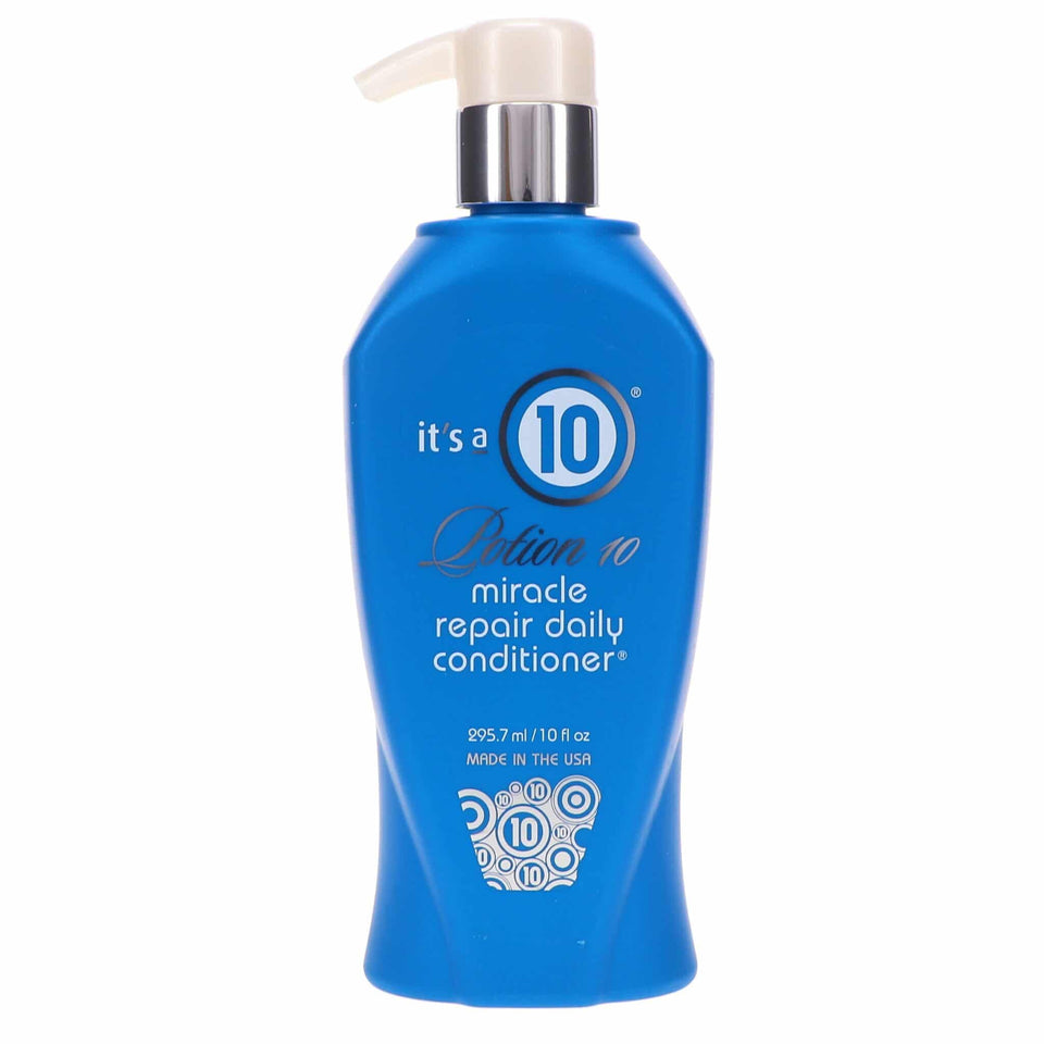 It's a 10 Haircare front packaging showing 10 oz bottle and repair benefits