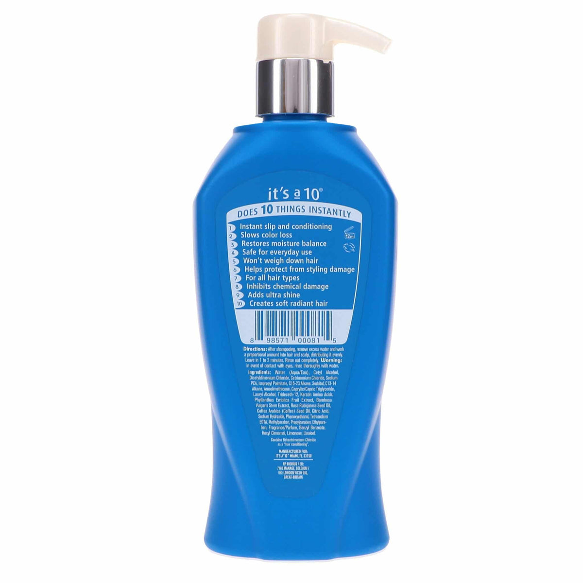 It's a 10 Haircare close-up of conditioner applied to hair for smoother detangling