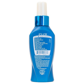 It's a 10 spray in use on hair demonstrating detangling and added shine benefits during styling