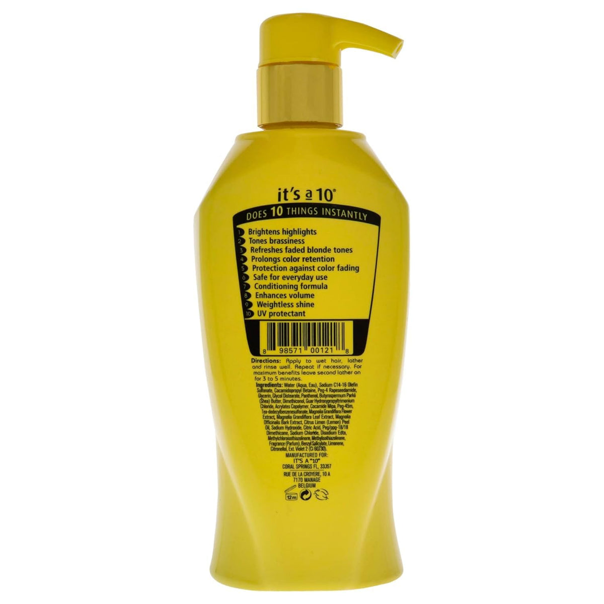 It's a 10 shampoo lather close-up showing creamy texture and gentle cleanse