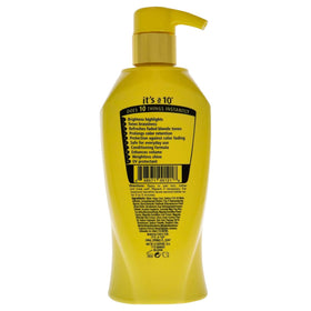 It's a 10 shampoo lather close-up showing creamy texture and gentle cleanse