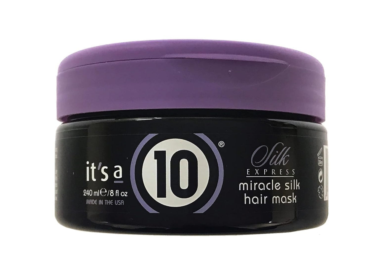 It's A 10 front packaging showing 8 oz jar and quick benefit