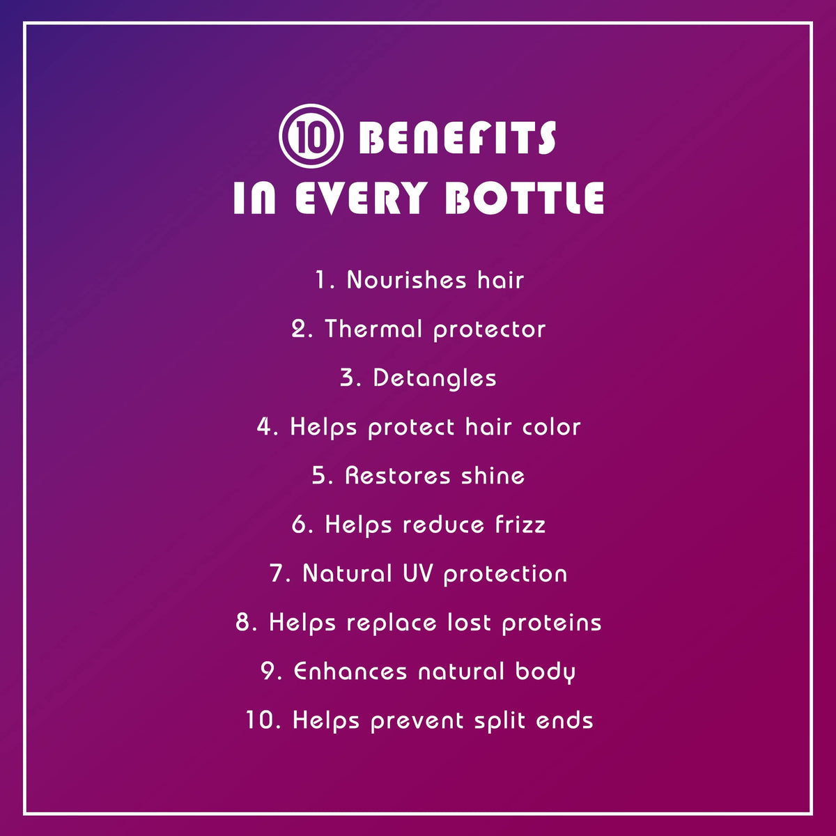 It's a 10 Haircare texture close-up highlighting lightweight serum consistency