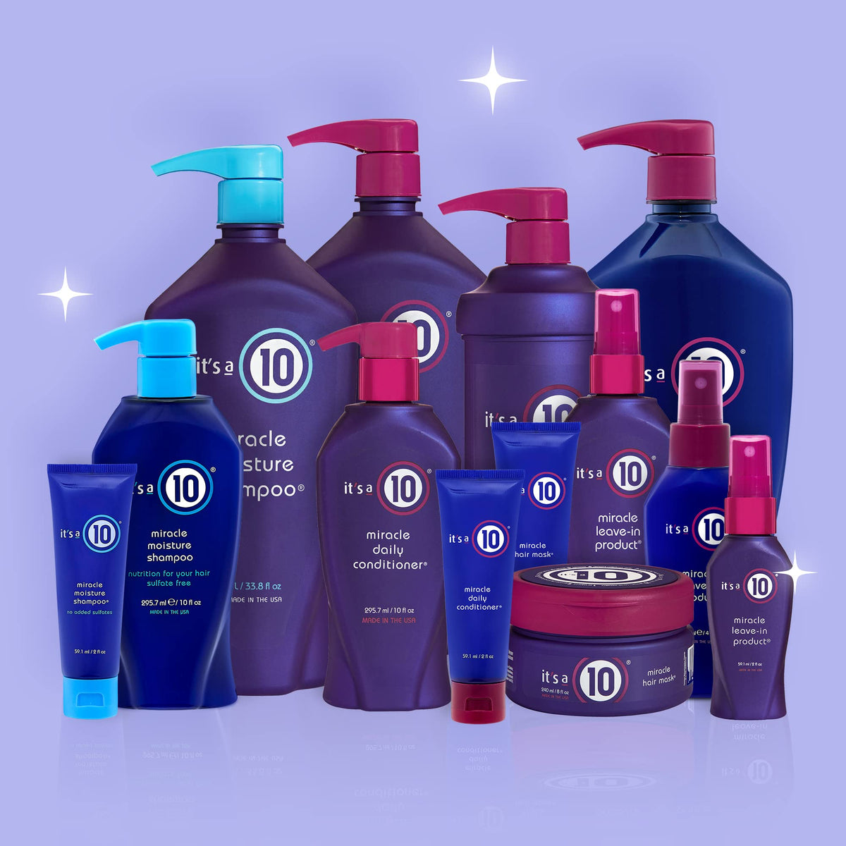 It's a 10 Haircare travel ready bottle in toiletry bag for on-the-go styling