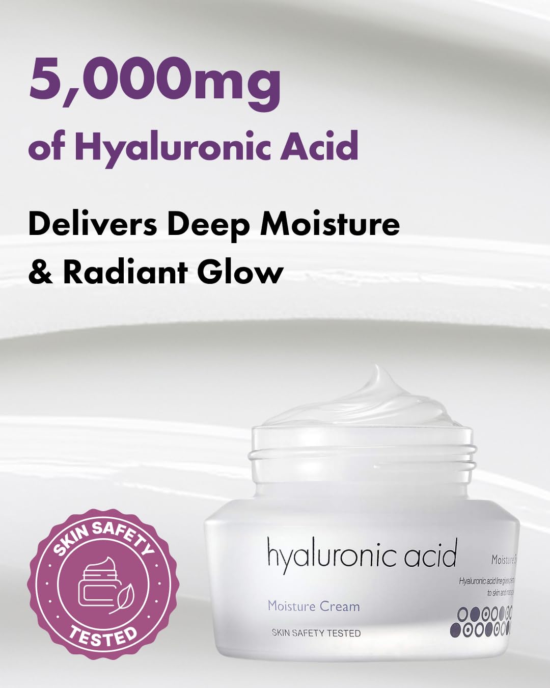 It'S SKIN texture close-up highlighting creamy hyaluronic formula for hydration