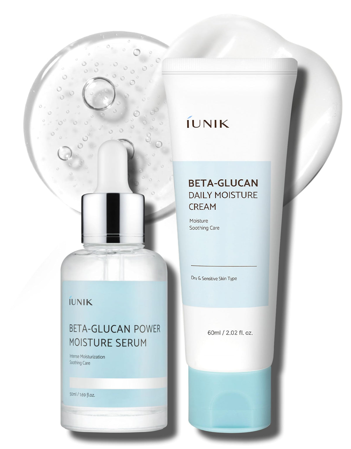 IUNIK jar front view showing packaging and daily moisturizer benefits