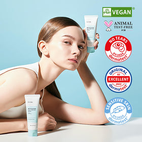 IUNIK on bathroom counter in skincare routine showing daily use convenience benefit