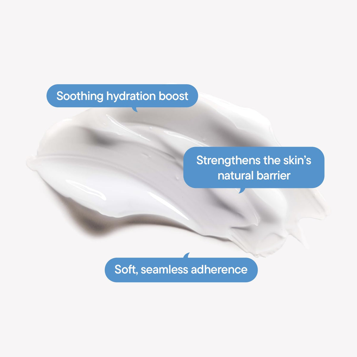 IUNIK texture close-up of gel-cream showing lightweight consistency and quick absorption